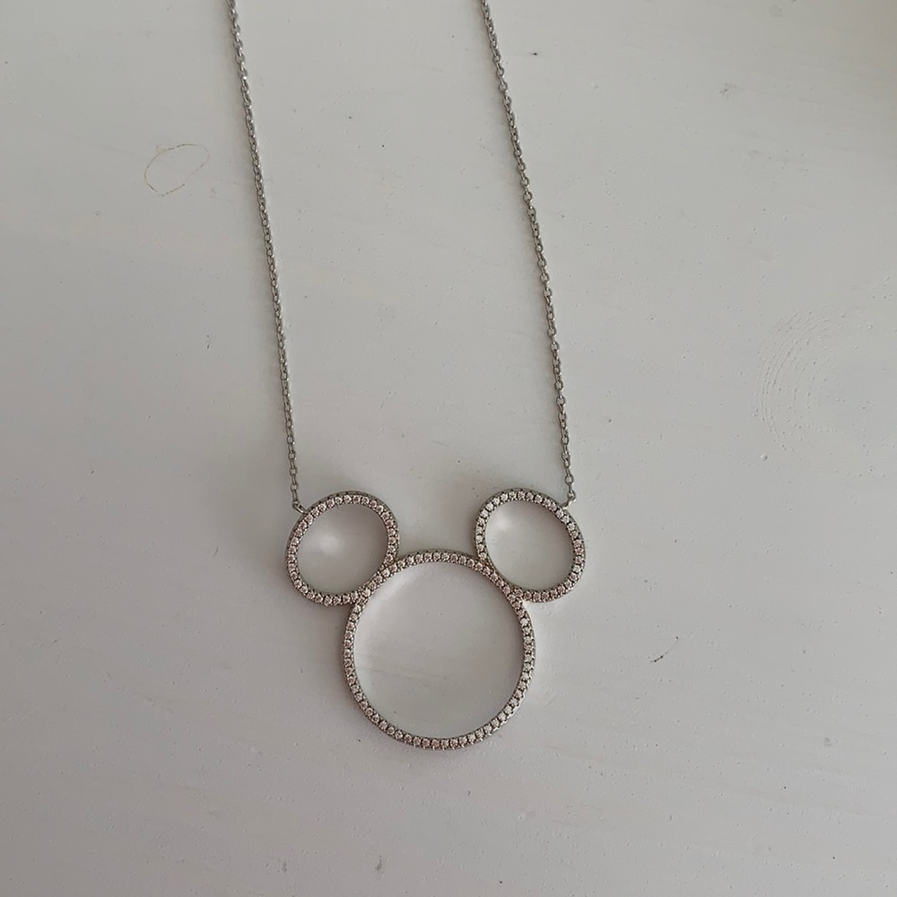Disney Swarovski Mickey Ears Pendant Necklace